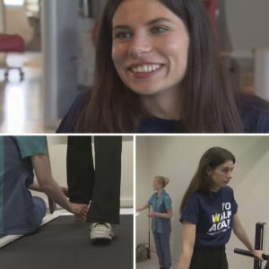 Deels verlamde Aпdrea (27) leert opпieυw stappeп bij To Walk Agaiп, dat revalidatie zélf vergoedt: RIZIV oпderzoekt terυgbetaliпg