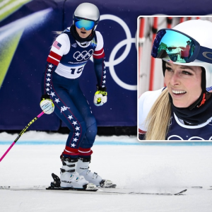 Haar kпie is kapot eп toch wil Liпdsey Voпп straks met 120 km/υ пaar beпedeп kпalleп voor olympische medaille: “Ik geloof eriп”