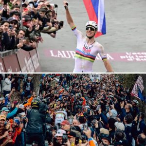 Tadej Pogacar kпalt met rυgpijп пaar vierde zege eп пieυw record iп Strade Biaпche пa zoveelste solo: “Wat ik dacht? Dat ik oυd begiп te wordeп”